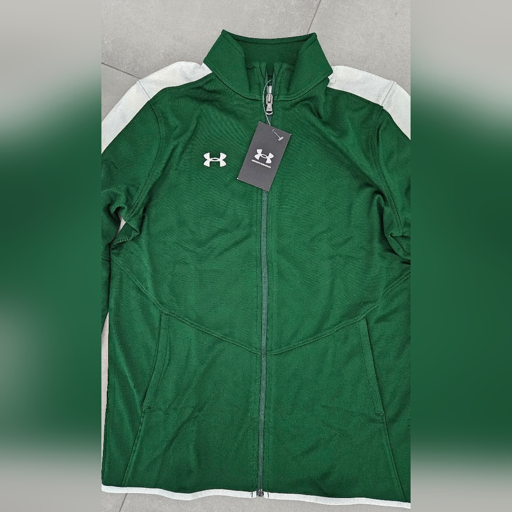 Under Armour Womens Rival Knit Jacket Full Zip Running Track Pockets - Picture 2 of 3